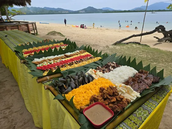 Fresh seafood dinner
